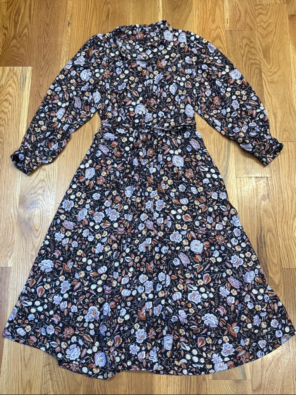 Women’s Ann Taylor Floral Midi Dress, Size 16